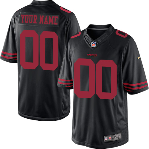 Youth Elite Nike Jersey Black Alternate - Customized NFL San Francisco 49ers